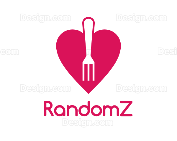 Pink Heart Fork Logo