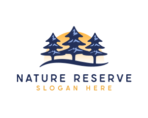 Pine Forest Nature logo design