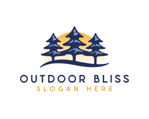 Pine Forest Nature logo design