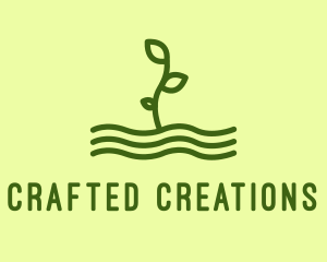 Green Plant Seedling  logo design