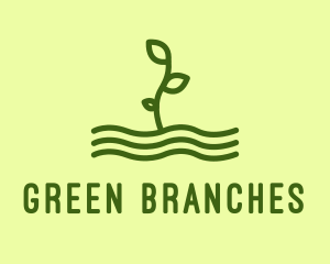 Green Plant Seedling  logo design