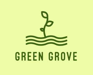 Green Plant Seedling  logo design