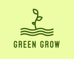 Green Plant Seedling  logo design