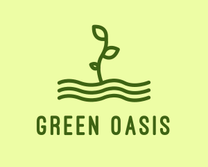 Green Plant Seedling  logo design