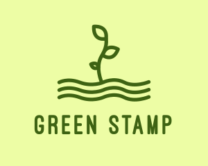 Green Plant Seedling  logo design