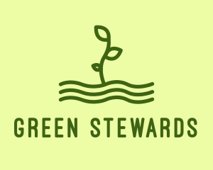 Green Plant Seedling  logo design