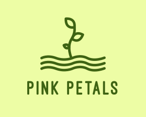 Green Plant Seedling  logo design