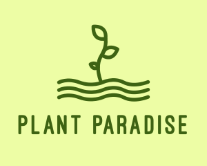 Green Plant Seedling  logo design