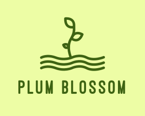 Green Plant Seedling  logo design