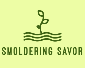 Green Plant Seedling  logo design