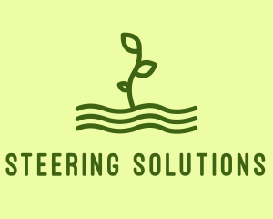 Green Plant Seedling  logo design