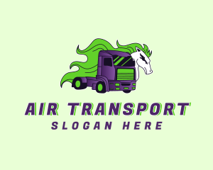 Horse Logistics Truck logo design