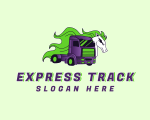 Horse Logistics Truck logo design