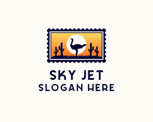 Safari Ostrich Bird logo