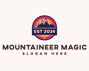 Trekking Mountain Peak logo design