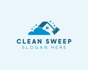 House Broom Bubble Cleaning logo