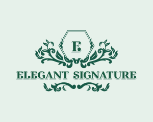 Elegant Floral Wedding logo design