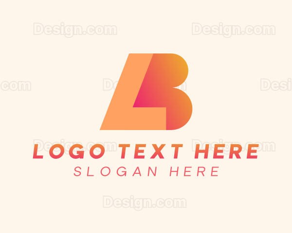 Gradient Beauty Letter LB Logo