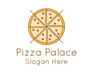 Pepperoni Pizza Slice logo design
