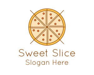 Pepperoni Pizza Slice logo design