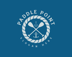 Paddle Oar Anchor logo design