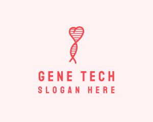 Heart DNA Strand  logo design