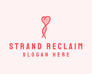 Heart DNA Strand  logo design