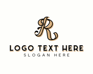 Fancy Luxury Letter R logo