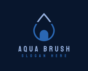 Water Droplet Sanitation logo design