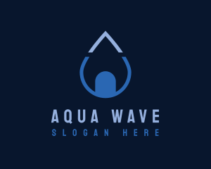 Water Droplet Sanitation logo design