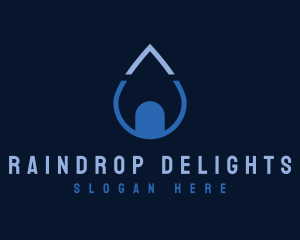 Water Droplet Sanitation logo design