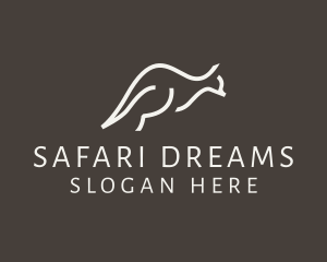 Kangaroo Wildlife Safari logo design