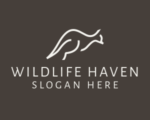 Kangaroo Wildlife Safari logo design