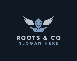 Malt Wings Distillery logo design