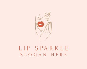 Woman Beauty Lips logo design