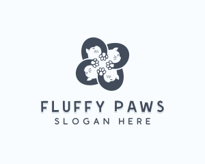 Pet Grooming Cat logo design