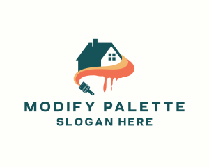 Paint Renovation Maintenance logo design