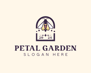 Garden Moth Insect logo design