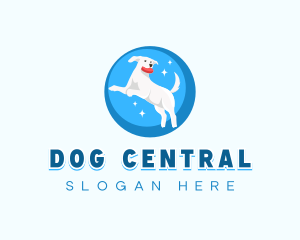 Dog Animal Fetch logo design