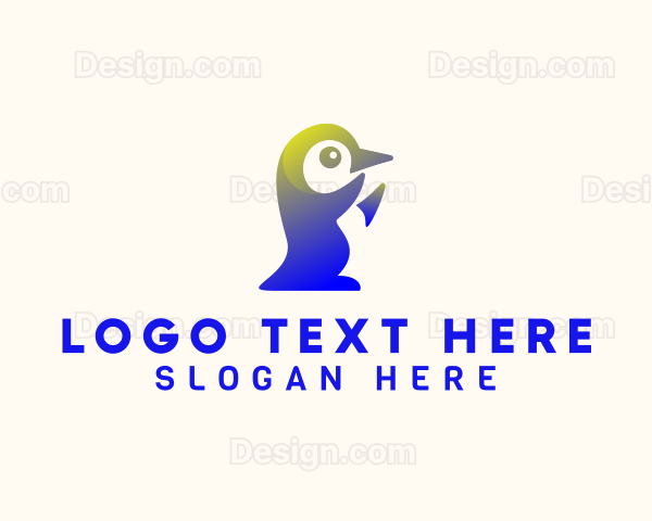 Gradient Penguin Animal Logo