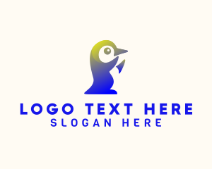 Gradient Penguin Animal logo