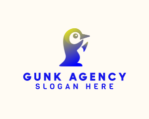 Gradient Penguin Animal logo design