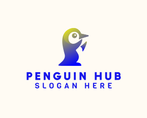 Gradient Penguin Animal logo