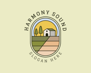 Modern House Farmland Logo