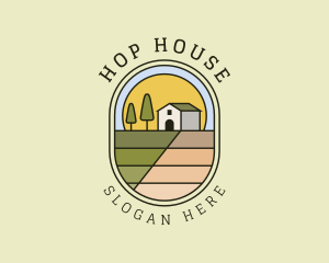 Modern House Farmland logo design