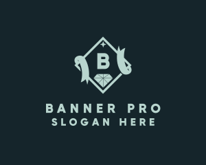 Diamond Star Banner logo design