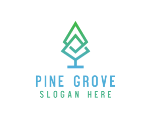Pine Tree Leaf logo design