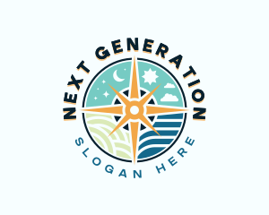 Exploration Navigation Compass Logo