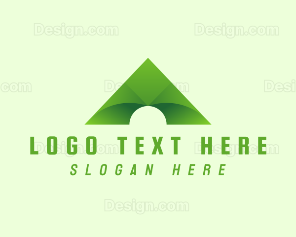 Green Mountain Letter A Logo