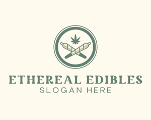 Marijuana Cross Joint  logo design